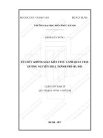 Tổ chức không gian kiến trúc cảnh quan trục đường nguyễn trãi, thành phố hà nội (tt) 