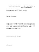Hiệu quả tuyên truyền pháp luật cho cán bộ, đảng viên trên báo điện tử ở Việt Nam hiện nay