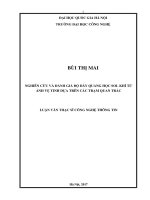 Nghiên cứu và đánh giá độ dày quang học sol khí từ ảnh vệ tinh dựa trên các trạm quan trắc 