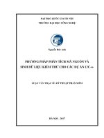 Phương pháp phân tích mã nguồn và sinh dữ liệu kiểm thử cho các dự án CC++ 