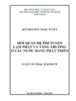 Mối quan hệ phi tuyến lạm phát và tăng trưởng ở các nước đang phát triển 