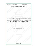 Tổ chức không gian kiến trúc khu tái định cư cho đồng bào các dân tộc vùng lòng hồ thủy điện bản chát tỉnh lai châu (tt) 