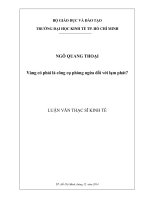 Vàng có phải là công cụ phòng ngừa đối với lạm phát 