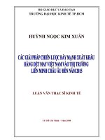 Các giải pháp chiến lược đẩy mạnh xuất khẩu hàng dệt may việt nam vào thị trường liên minh châu âu đến năm 2015 