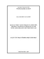Quản lý thực tập sư phạm của sinh viên trường Cao đẳng Sư phạm Salavanh nước Cộng hòa Dân chủ Nhân dân Lào