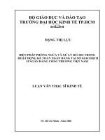 Biện pháp phòng ngừa và xử lý rủi ro trong hoạt động kế toán ngân hàng tại sở giao dịch ngân hàng công thương việt nam 
