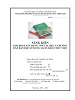 SKKN Giải pháp xây dựng vốn tài liệu và hướng dẫn bạn đọc sử dụng sách báo ở thư viện