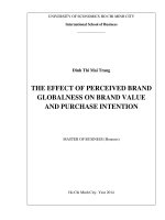 The effect of perceived brand globalness on brand value and purchase intention 