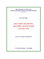 Phát triển thị trường trái phiếu doanh nghiệp tại việt nam 