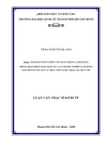 Giải pháp phát triển ứng dụng dịch vụ logistics trong hoạt động giao nhận của các doanh nghiệp xuất khẩu giày dép có vốn đầu tư trực tiếp nước ngoài tại việt nam 