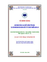 Giải pháp nâng cao chất lượng tín dụng tại chi nhánh ngân hàng đầu tư và phát triển long an 