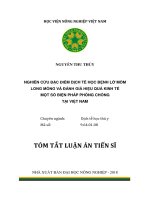 Nghiên cứu đặc điểm dịch tễ học bệnh Lở mồm long móng và đánh giá hiệu quả kinh tế một số biện pháp phòng chống tại Việt Nam (tt)