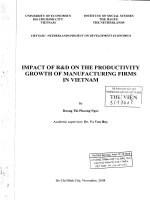 Impact of rd on the productivity growth of manufacturing firms in vietnam 
