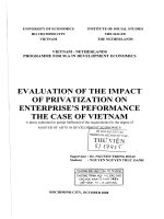 Evaluation of the impact of privatization on enterprises performance   the case of vietnam 