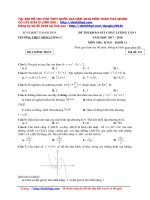 Đề thi 2018  THPT nông cống 1 – thanh hóa   lần 1   file word có lời giải chi tiết 