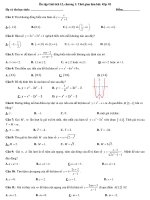 Đề kiểm tra 1 tiết giải tích 12