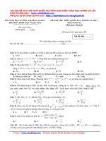 Đề thi 2018  THPT lục ngạn 1 – bắc giang   lần 1   file word có lời giải chi tiết 