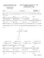 Đề kiểm tra trắc nghiệm toán 12 năm học 2017, 2018