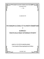 Tích hợp giáo dục ứng phó với biến đổi khí hâu trong dạy học sinh học ở THPT