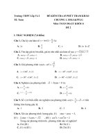 Đề kiểm tra tham khảo giải tích 11