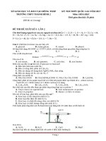 Đề thi trắc nghiệm hóa học 12 tham khảo số 1 có đáp án