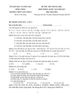 Đề thi trắc nghiệm hóa học 12 tham khảo số 4 có đáp án