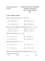 Đề kiểm tra 1 tiết đại số 11