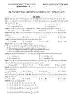 Đề kiểm tra dao động sóng cơ 12