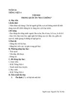 Tập đọc lớp 4 trong quán ăn ba cá bống