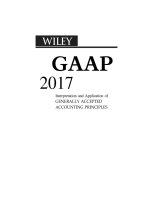 GAAP 2017 Interpretation and Applicatrion of Generally Accepted Accounting Principles WILEY
