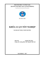 Tính toán thiết kế hệ thống xử lý nước thải sinh hoạt nhà máy may hưng nhân thành phố thái bình   