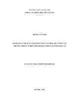 Đánh giá và đề xuất giải pháp nâng cao hiệu quả công tác truyền thông về biến đổi khí hậu trong ngành công an 