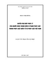 Quyền trợ giúp pháp lý của người chưa thành niên vi phạm pháp luật trong pháp luật quốc tế và pháp luật việt nam 