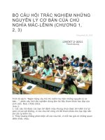 BỘ CÂU HỎI TRẮC NGHIỆM NHỮNG NGUYÊN LÝ CƠ BẢN CỦA CHỦ NGHĨA MÁC