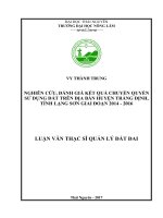 Nghiên cứu, đánh giá kết quả chuyển quyền sử dụng đất trên địa bàn huyện Tràng Định, tỉnh Lạng Sơn giai đoạn 2014 2016 (LV thạc sĩ)