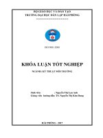 Đánh giá hiệu quả xử lý nước thải của bãi lọc ngầm trồng cây dòng chảy đứng công suất 3m3 ngày đêm   