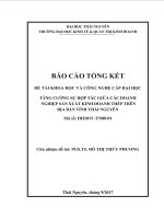 Tăng cường sự hợp tác giữa các doanh nghiệp sản xuất kinh doanh thép trên địa bàn  tỉnh Thái Nguyên. (NCKH)