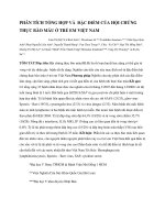 Lâm thị mỹ phân tích tổng hợp và đặc điểm hội chứng thực bào máu ở trẻ em việt nam