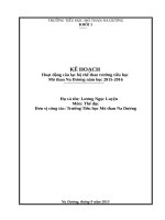 KH CLB THE THAO 2015 2016