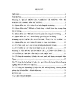 một số quan điểm cơ bản của v i lênin về công tác tư tưởng và sự vận dụng ở việt nam TIEU LUAN KINH DIEN