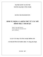 Sinh tự động ca kiểm thử từ các mô hình thực thi được (tt) 