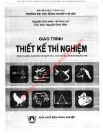 Giáo trình thiết kế thí nghiệm (dùng cho giảng dạy đại học các ngành thú y, chăn nuôi thú y)  