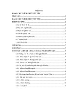 Công tác đãi ngộ nhân lực tại công ty TNHH nhựa đạt hòa vĩnh phúc