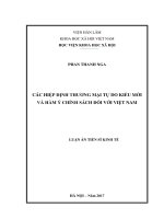 Các hiệp định thương mại tự do kiểu mới và hàm ý chính sách đối với Việt Nam