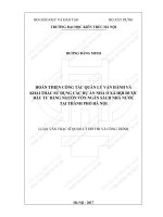 Hoàn thiện công tác quản lý vận hành và khai thác sử dụng các dự án nhà ở xã hội được đầu tư bằng nguồn vốn ngân sách nhà nước tại thành phố hà nội (tt) 