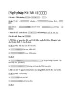 Ngữ pháp tiếng nhật N4 toàn tập (117 trang, 47 bài ngữ pháp)