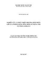 Nghiên cứu và phát triển phương pháp phân lớp lúa ở đồng bằng sông hồng sử dụng ảnh vệ tinh landsat 8 