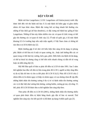 LCH Bệnh mô bào Langerhans Bệnh mô bào - Tài liệu text