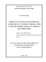 Nghiên cứu kỹ thuật dự báo thời tiết tại một khu vực có phạm vi nhỏdựa trên cường độ tín hiệu GPS qua các thiết bị thu thông minh 