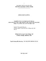 Nghiên cứu và áp dụng kỹ thuật khai phá dữ liệu trên bộ dữ liệu sinh viên đại học phục vụ công tác cố vấn học tập (tt) 